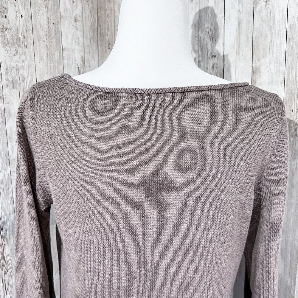 Women's Old Navy Long Sleeve Sweater | Brown | Scoop Neck Top | Size Medium - Picture 9 of 12